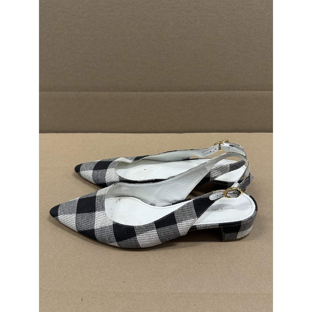 Mansur Gavriel Slingback Heels Black & White size 39 - Picture 5 of 11